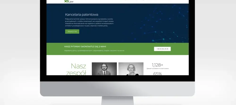 Indywidualny projekt strony internetowej dla IP&LAW