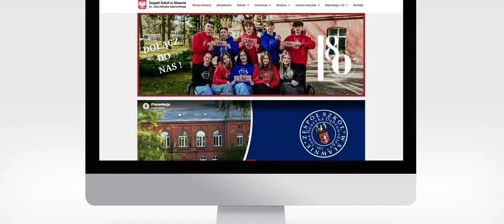 Wykonanie strony internetowej dla Zespołu Szkół w Sławnie