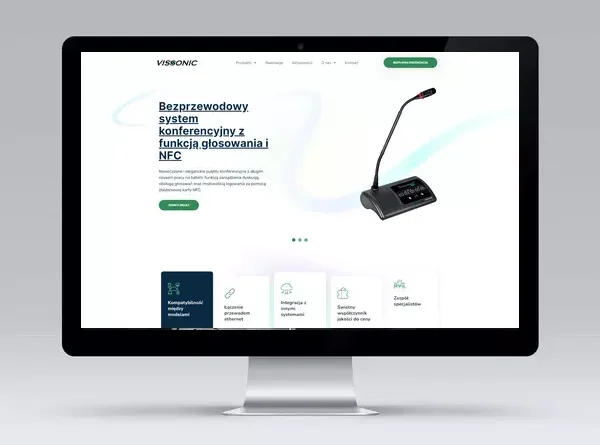 Wykonanie strony dla firmy międzynarodowej VISSONIC